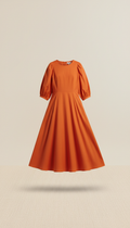 Cotton Midi Dress in Cobalt